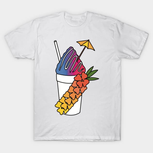 Snow Cone with Umbrella T-Shirt by murialbezanson